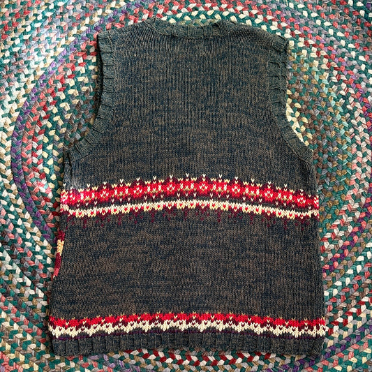 Cottage Core Sweater Vest, XL