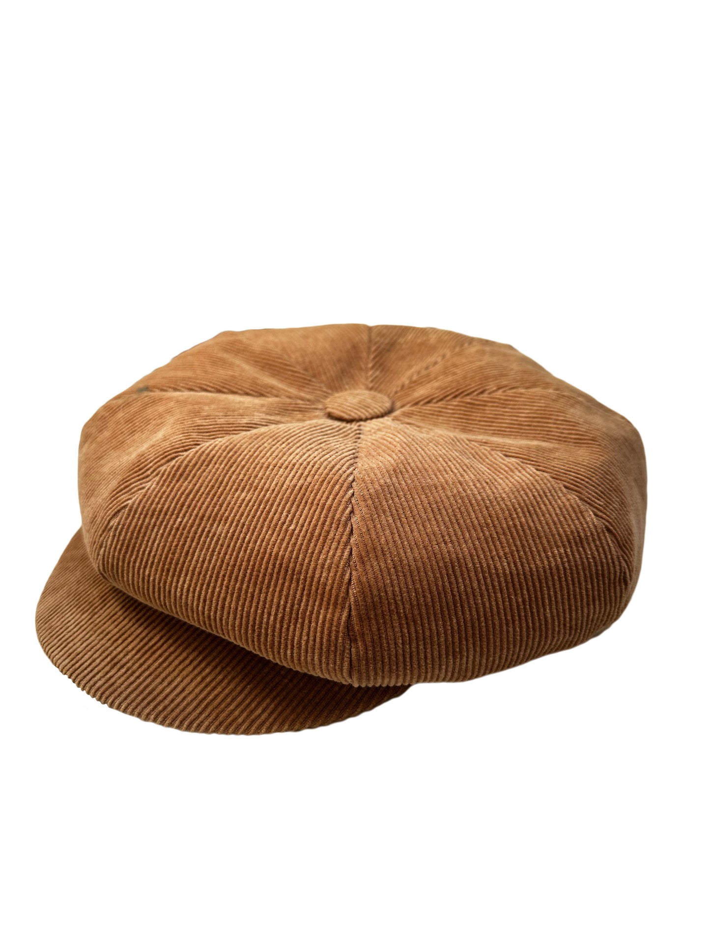 Brown Corduroy News Boy Hat - Hat - Cherry Buzz