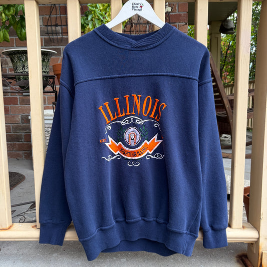 University of Illinois Grey Crew Neck, M