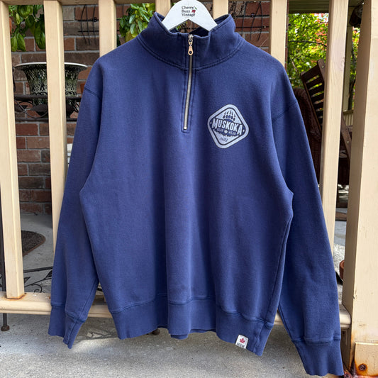 Muskoka Bear Wear Grey Quarter Zip, M