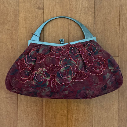 Burgundy Beaded Purse