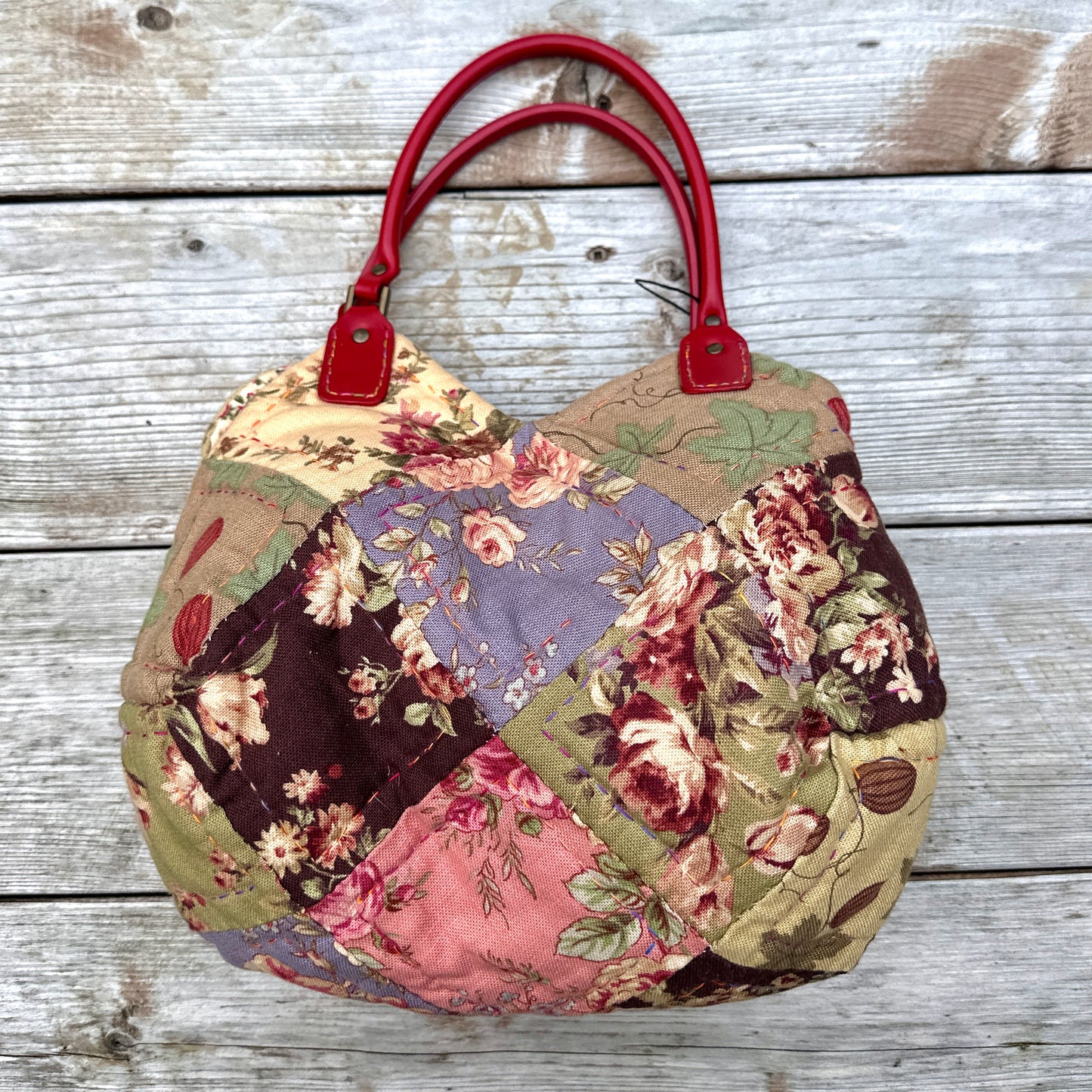 Quilted Floral Hand Bag