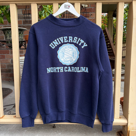 University of North Carolina Navy Crew Neck, M