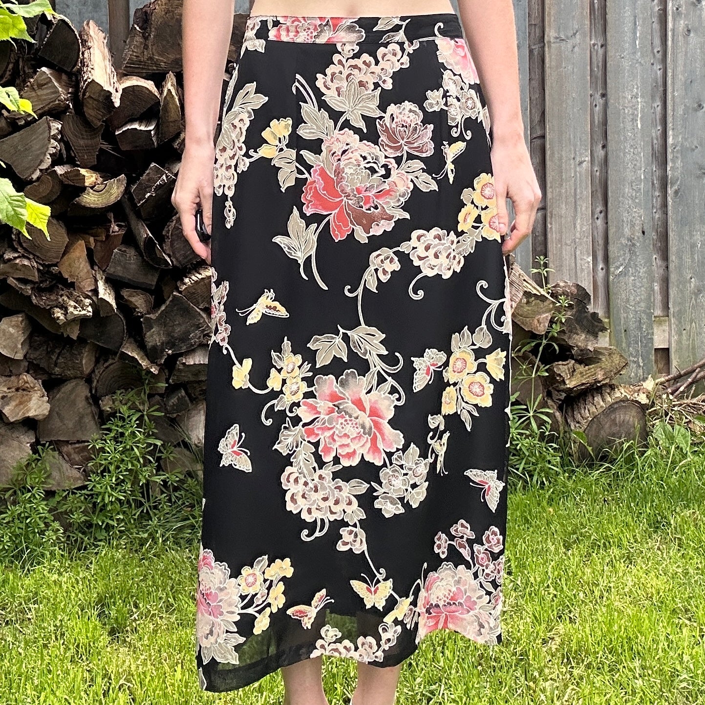 Michael Phillips Floral Maxi Skirt, M