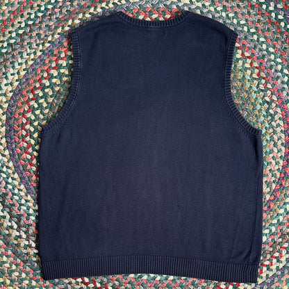 Chaps Navy Blue Sweater Vest, L