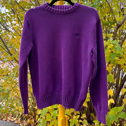 Chaps Vintage Purple Knit Sweater, M - Cherry Buzz