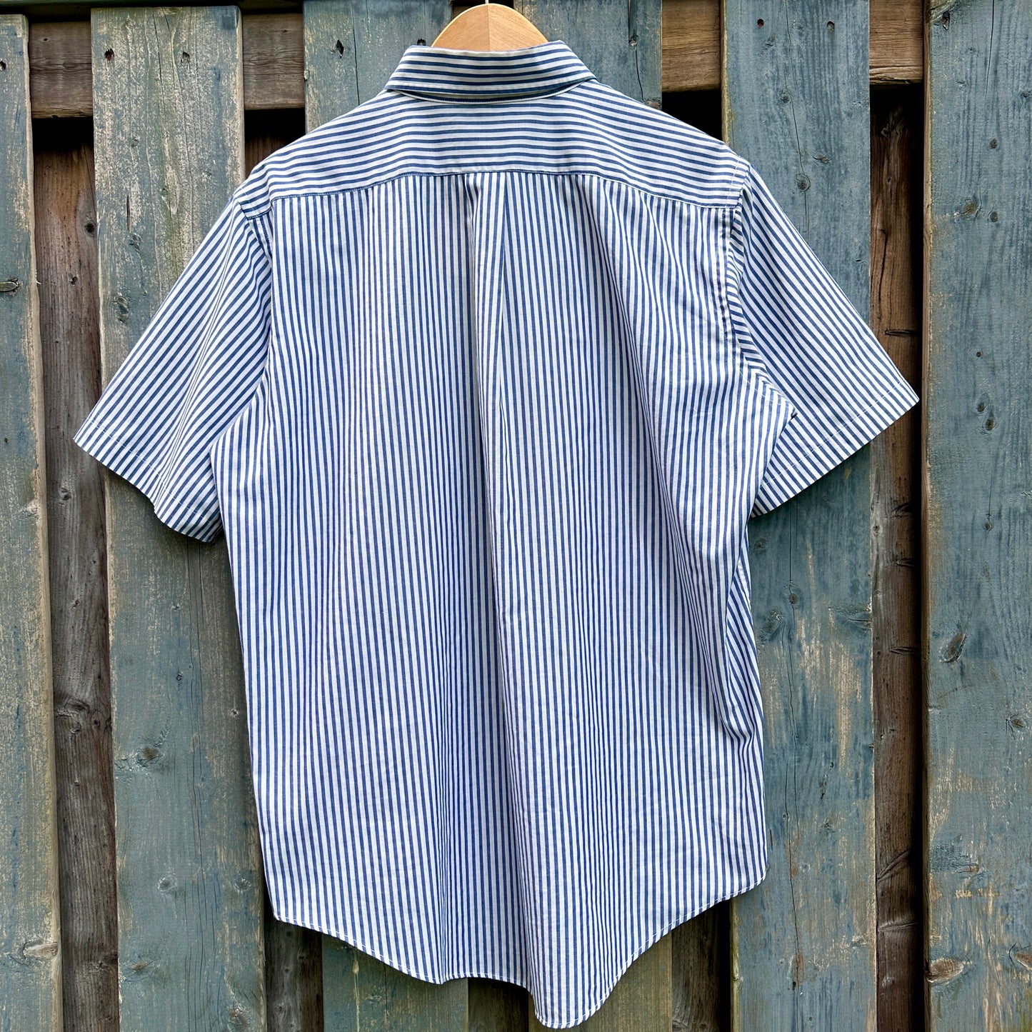 London Fog Blue Pin Stripe Button Down, 16 1/2