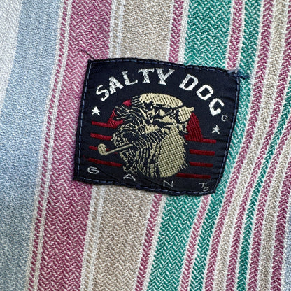 Vintage 1990s Salty Dog Striped Button Down, L - Cherry Buzz