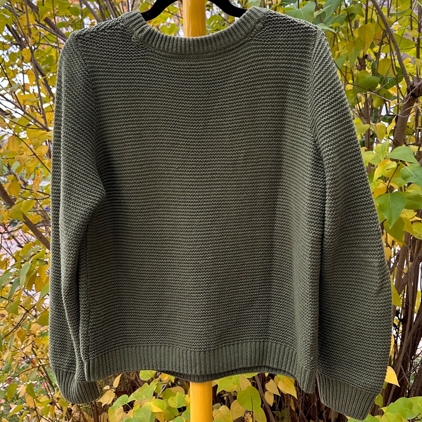 Noisy May Green Cable Knit Sweater, M - Cherry Buzz