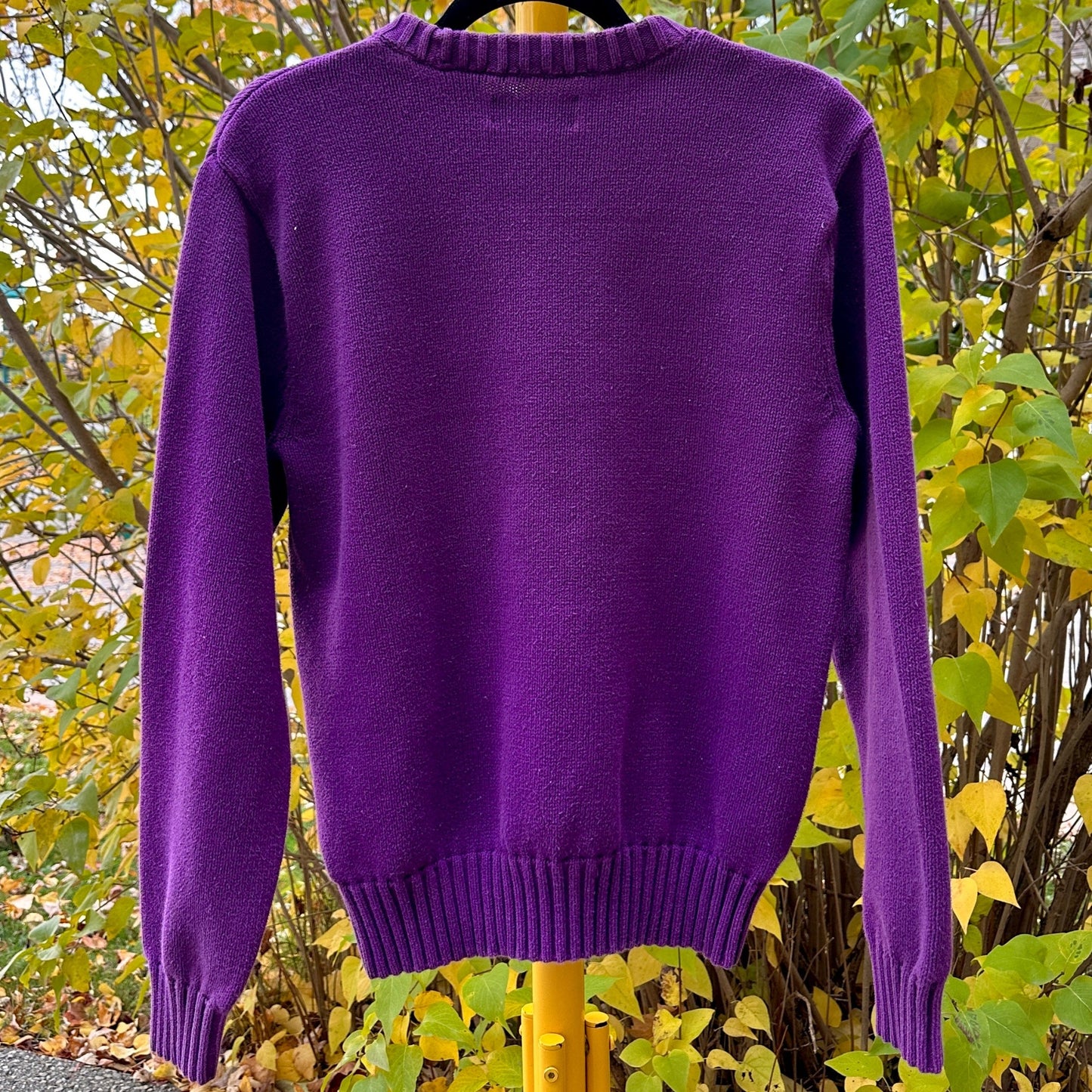 Chaps Vintage Purple Knit Sweater, M - Cherry Buzz