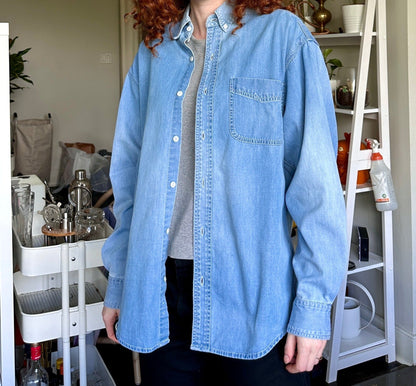 Classic Atlas Blue Denim Shirt, S - Cherry Buzz