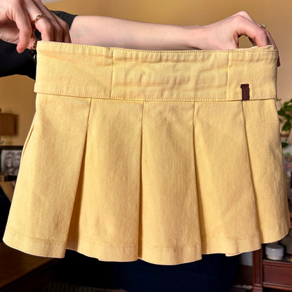 Buffalo David Bitton Yellow Micro Mini Skirt, XS