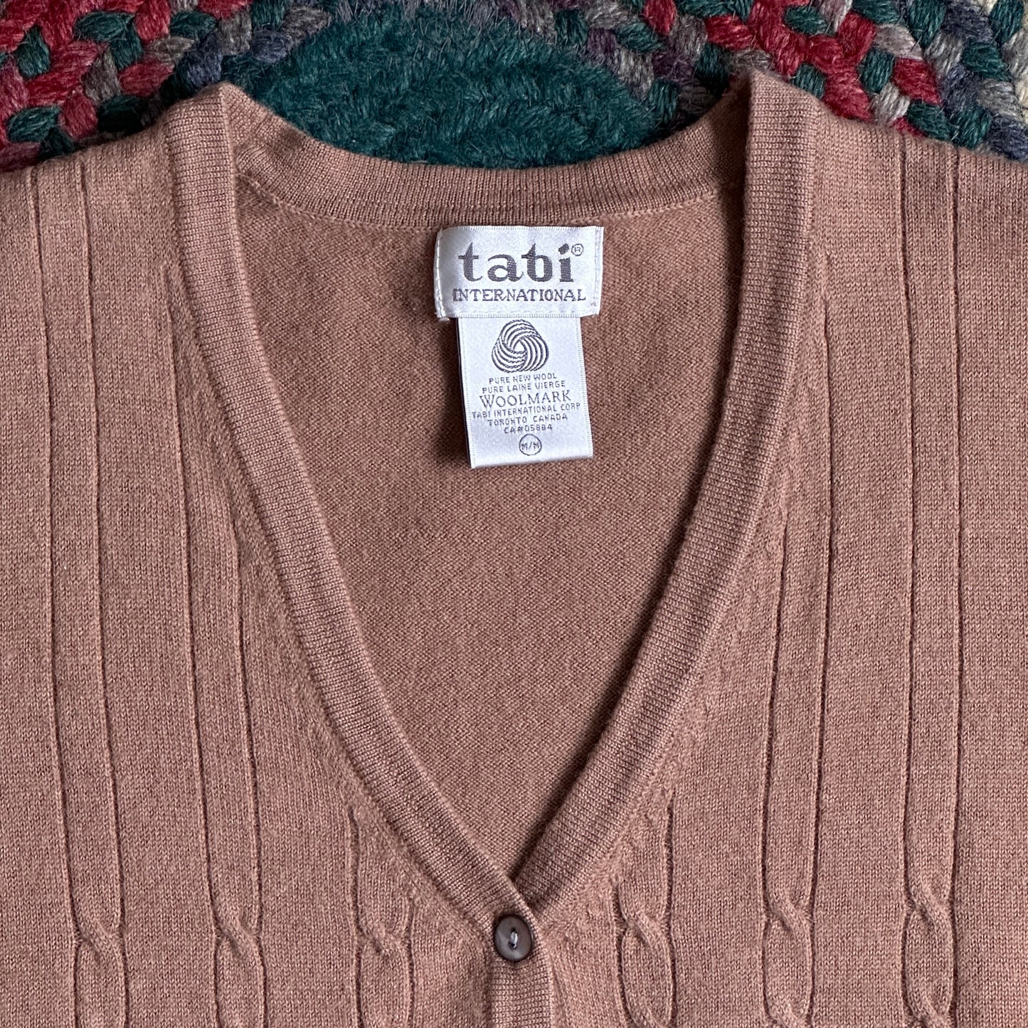 Tabi International Camel Wool Vest, M