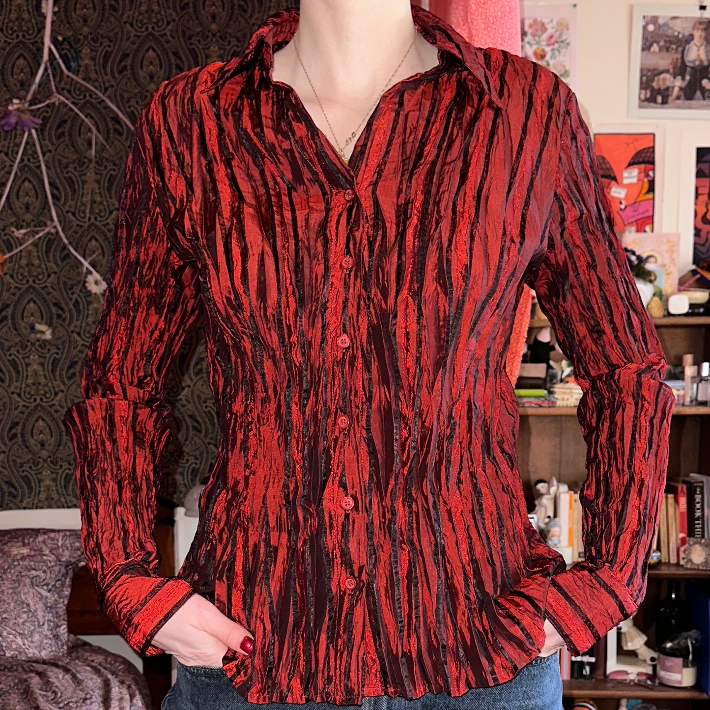 Puli Red Blouse, L