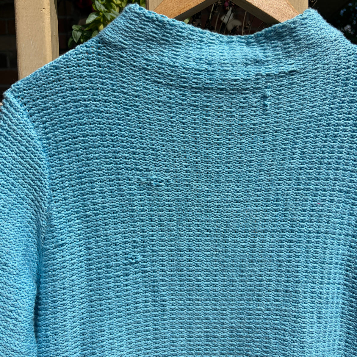 Bebe Baby Blue Short Sleeve Cardigan, XS