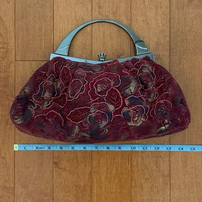 Burgundy Beaded Purse