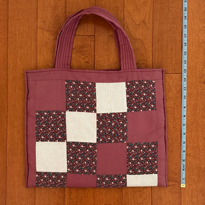 Pink Quilted Tote Bag