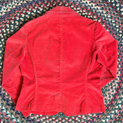 Talbots Petites Orange Corduroy Jacket, S - Cherry Buzz