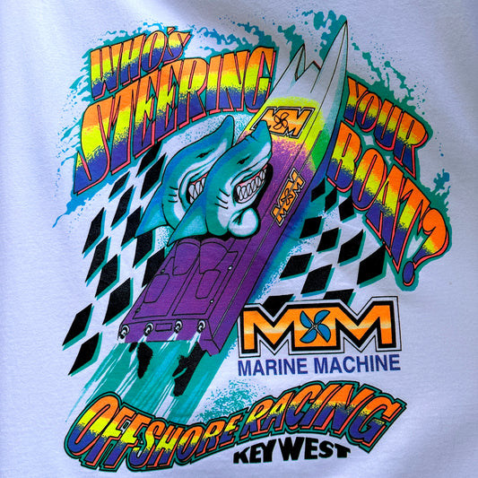 Marine Machine Graphic T-Shirt with Back Graphic, 3XL - Cherry Buzz