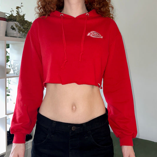 Dickies Red Crop Sweater, S - Cherry Buzz