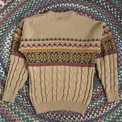 Hemingway Tan Fisherman Sweater, L