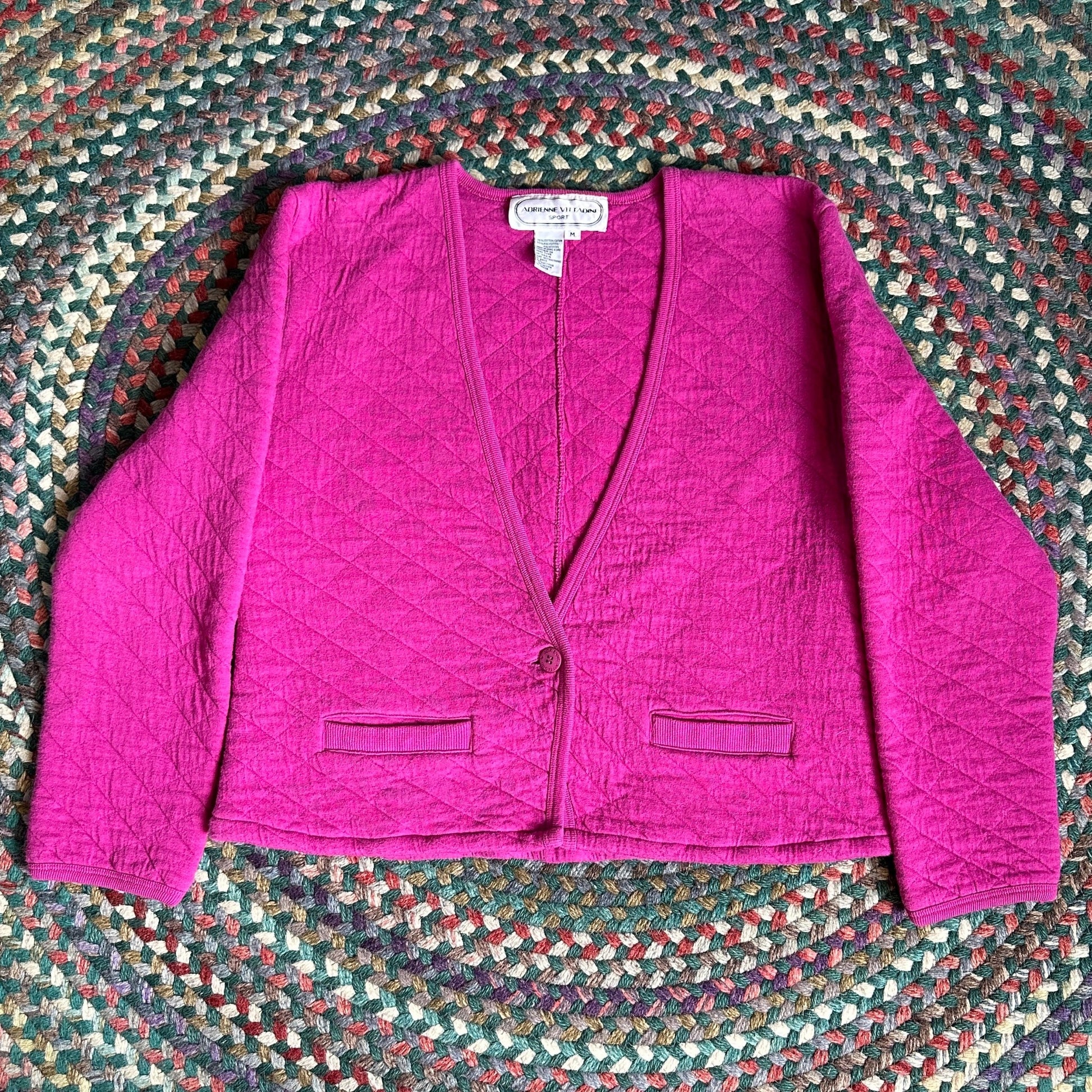 Adrienne Vittadini Pink Cardigan, M - Cherry Buzz