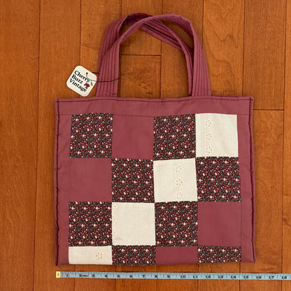 Pink Quilted Tote Bag