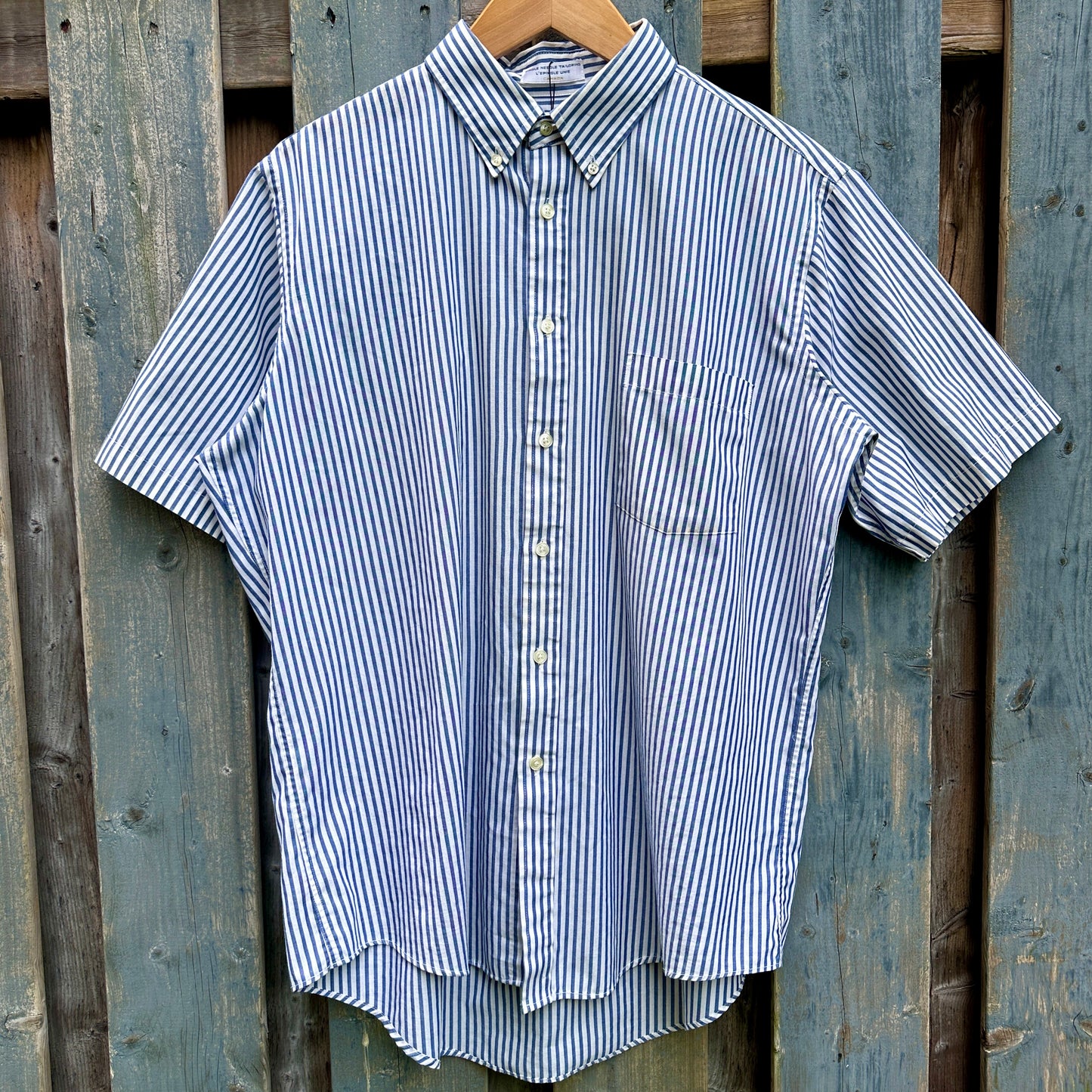 London Fog Blue Pin Stripe Button Down, 16 1/2