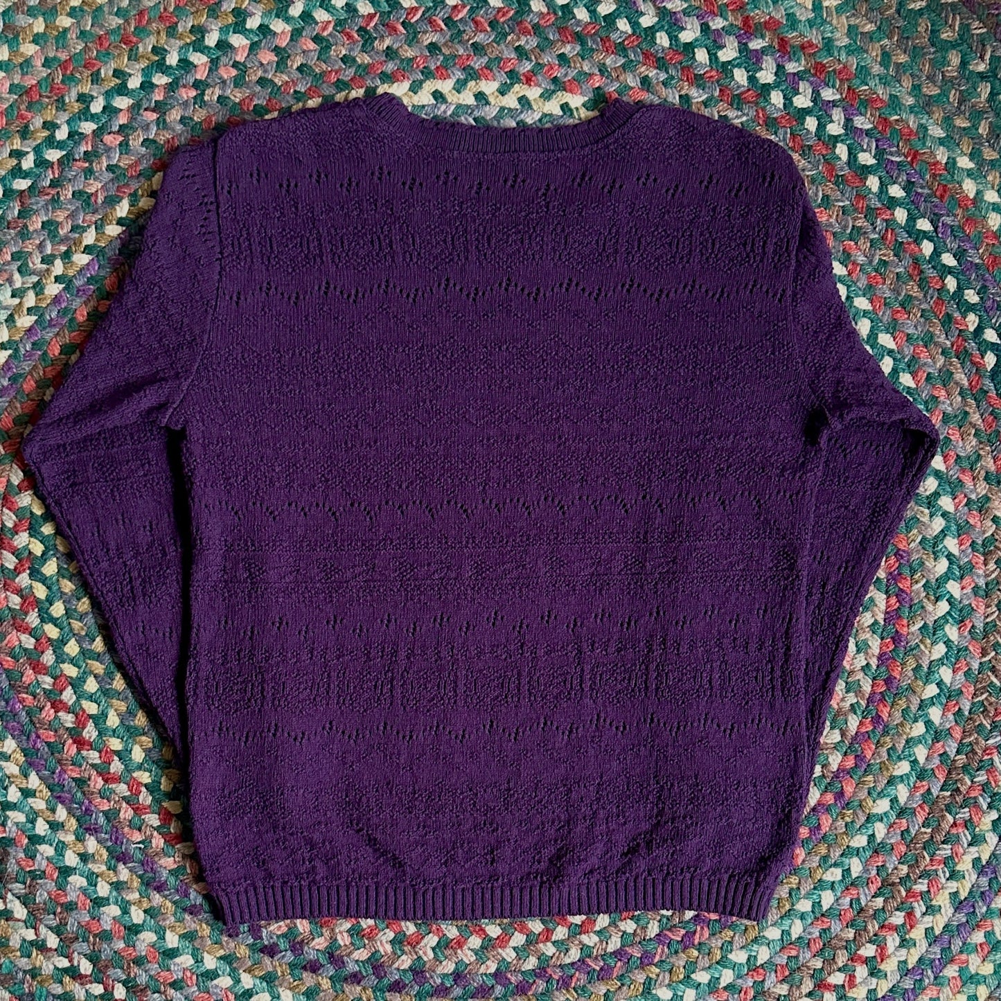 Purple Sweater with Apples, L - Cherry Buzz