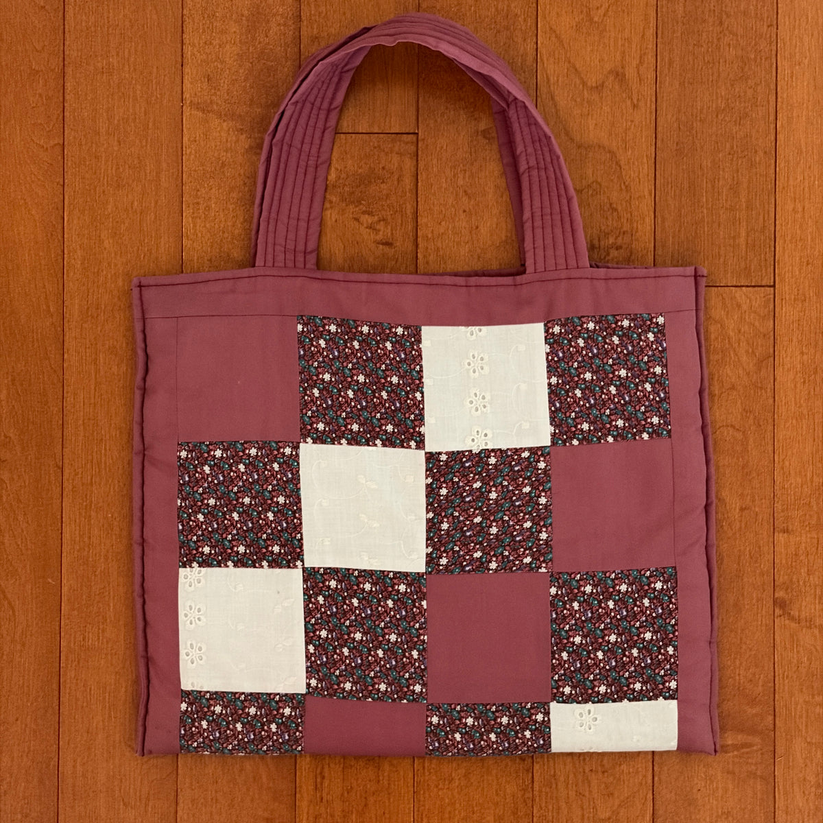Pink Quilted Tote Bag