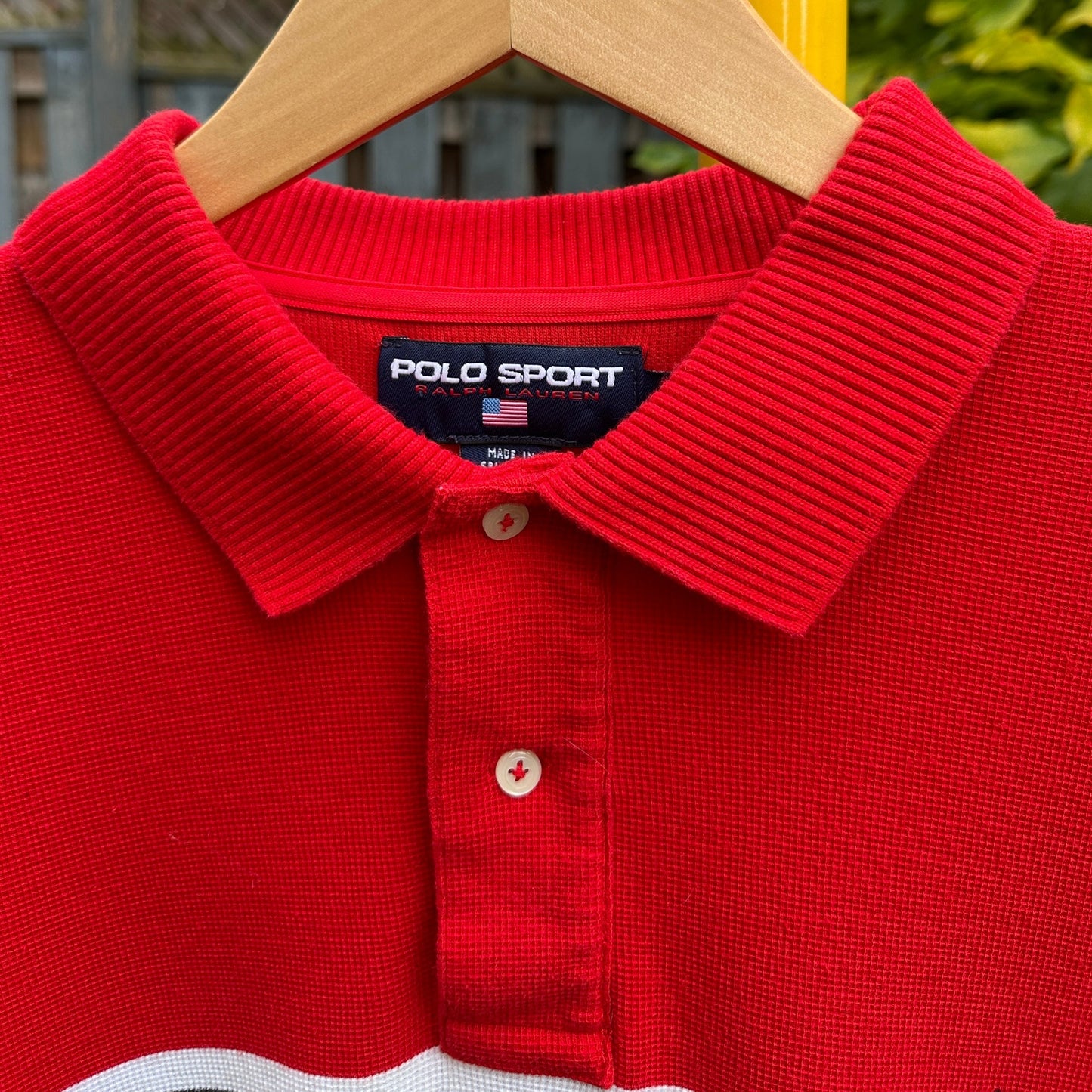 Vintage Polo Sport Stripe Polo Short, XL - Cherry Buzz