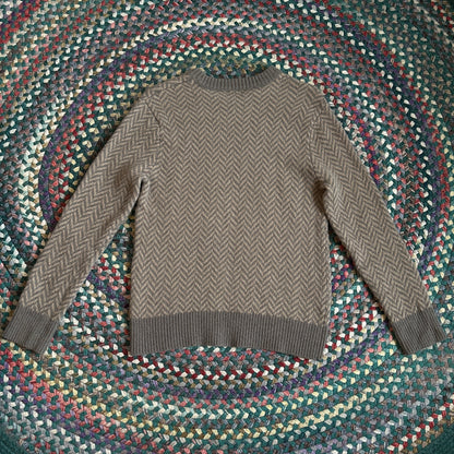 Club Monaco Cozy Herringbone Crewneck Sweater, L