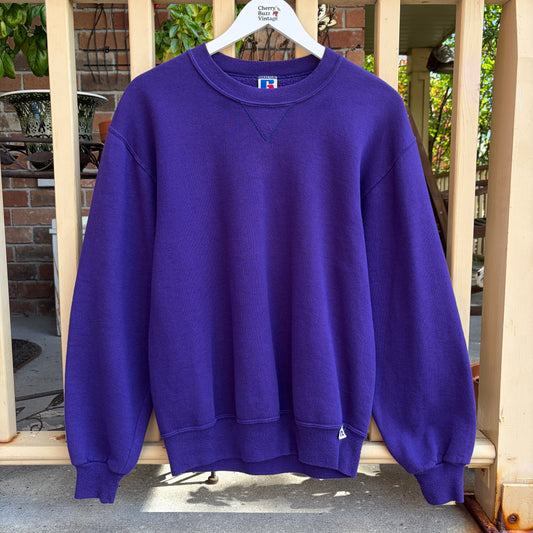 Russell Athletic Purple Plank Crew Neck, M