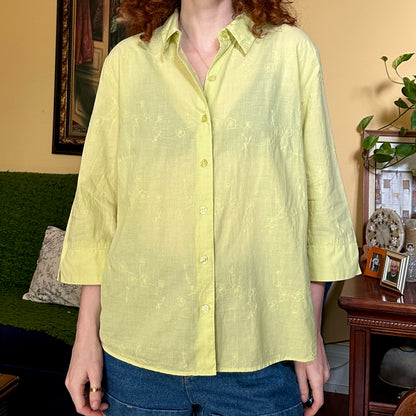 Green Cotton Blouse, M