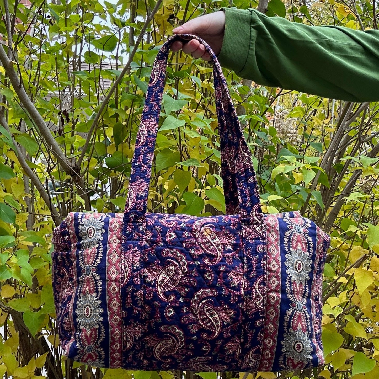 Vera Bradley Paisley Duffle Bag - Cherry Buzz