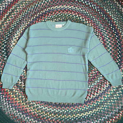 Double Classic Teal Crew Neck, L