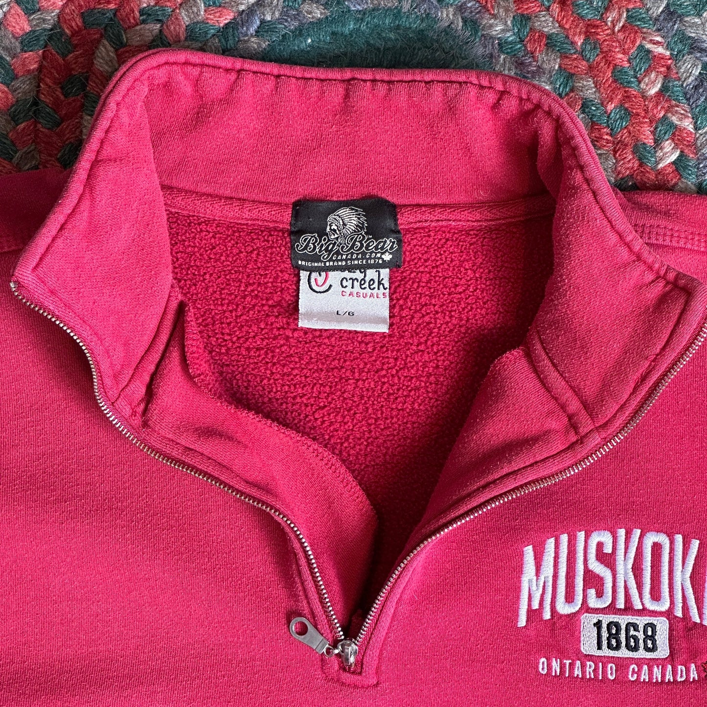 Muskoka Red Sweater, L - Cherry Buzz