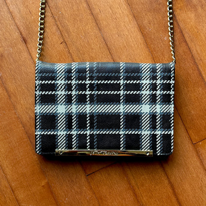 Betsy Johnson Plaid Purse with Card Holder - Cherry Buzz