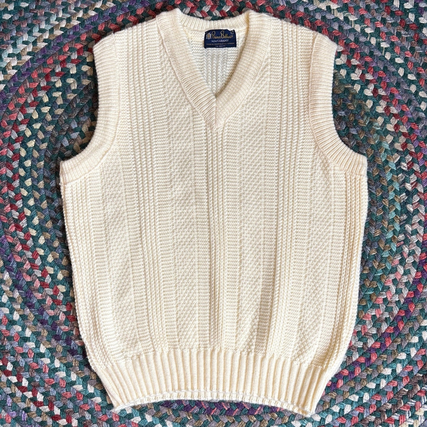 Prince Bellini by Caramy Cream Sweater Vest, XL - Cherry Buzz