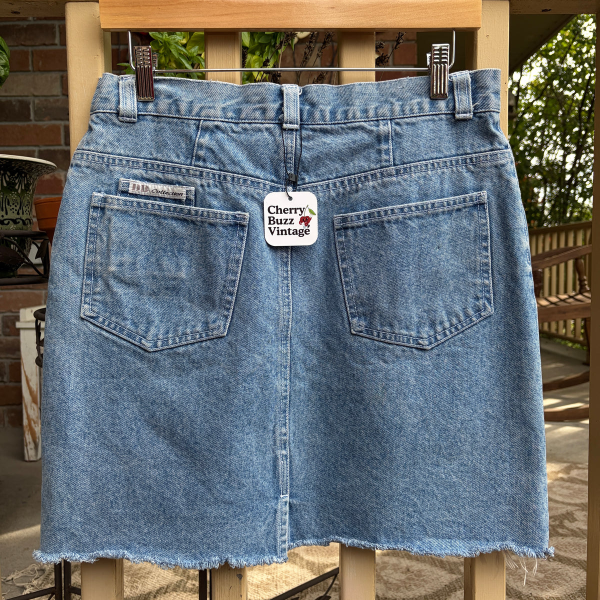 Blue Denim Mini Skirt, M