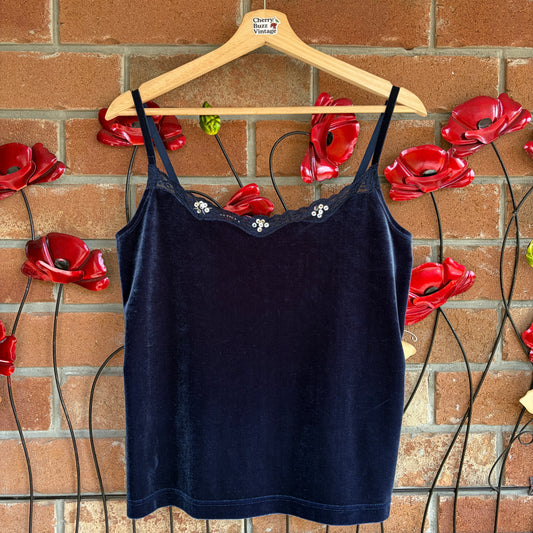 Blue Velvet Tank Top, S