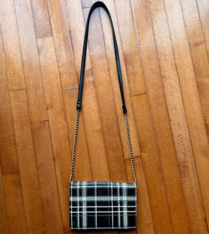 Betsy Johnson Plaid Purse with Card Holder - Cherry Buzz