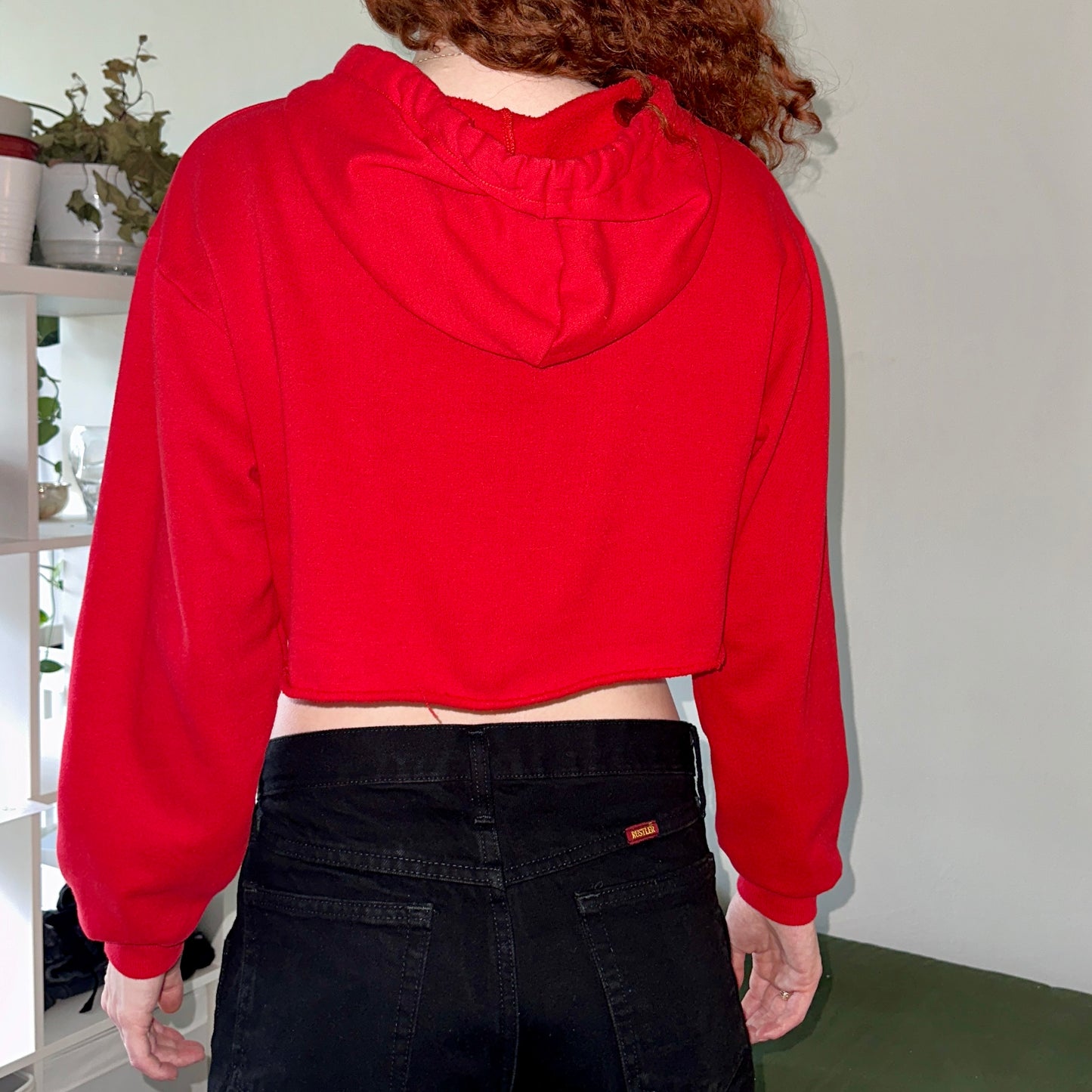 Dickies Red Crop Sweater, S - Cherry Buzz