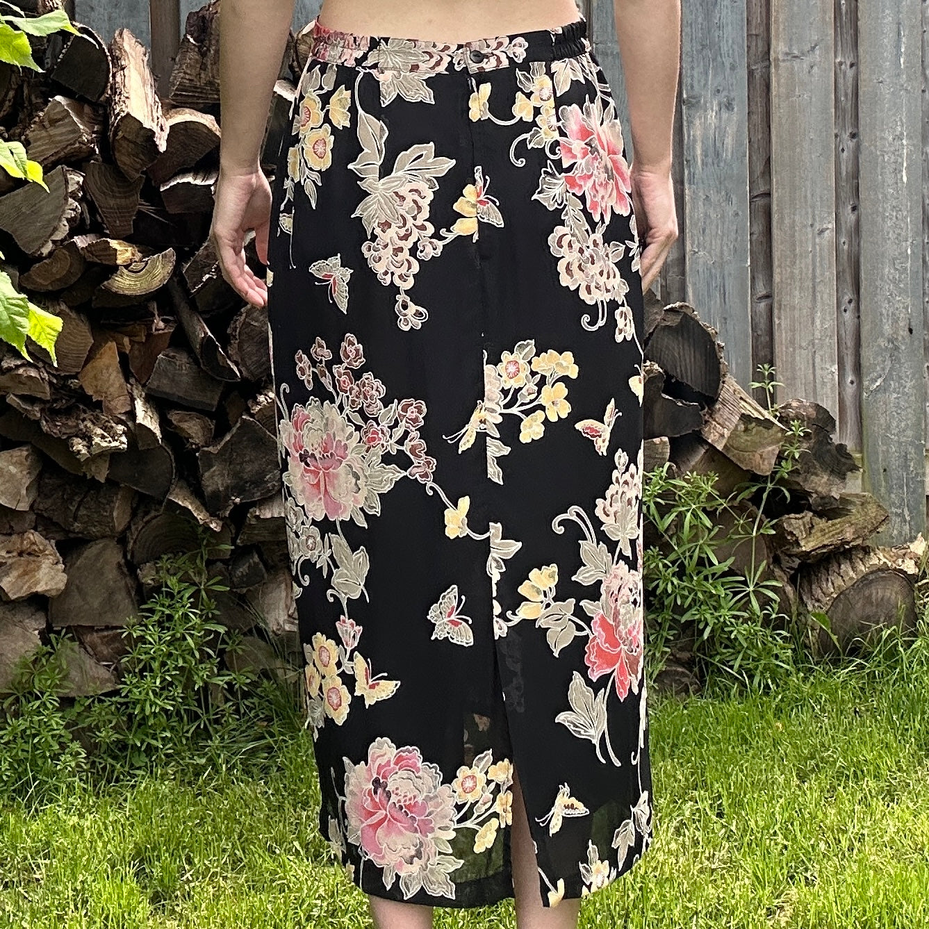 Michael Phillips Floral Maxi Skirt, M