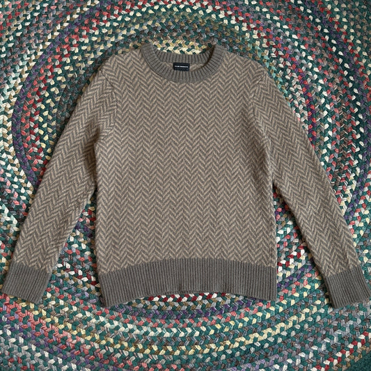 Club Monaco Cozy Herringbone Crewneck Sweater, L