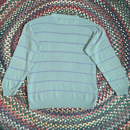 Double Classic Teal Crew Neck, L