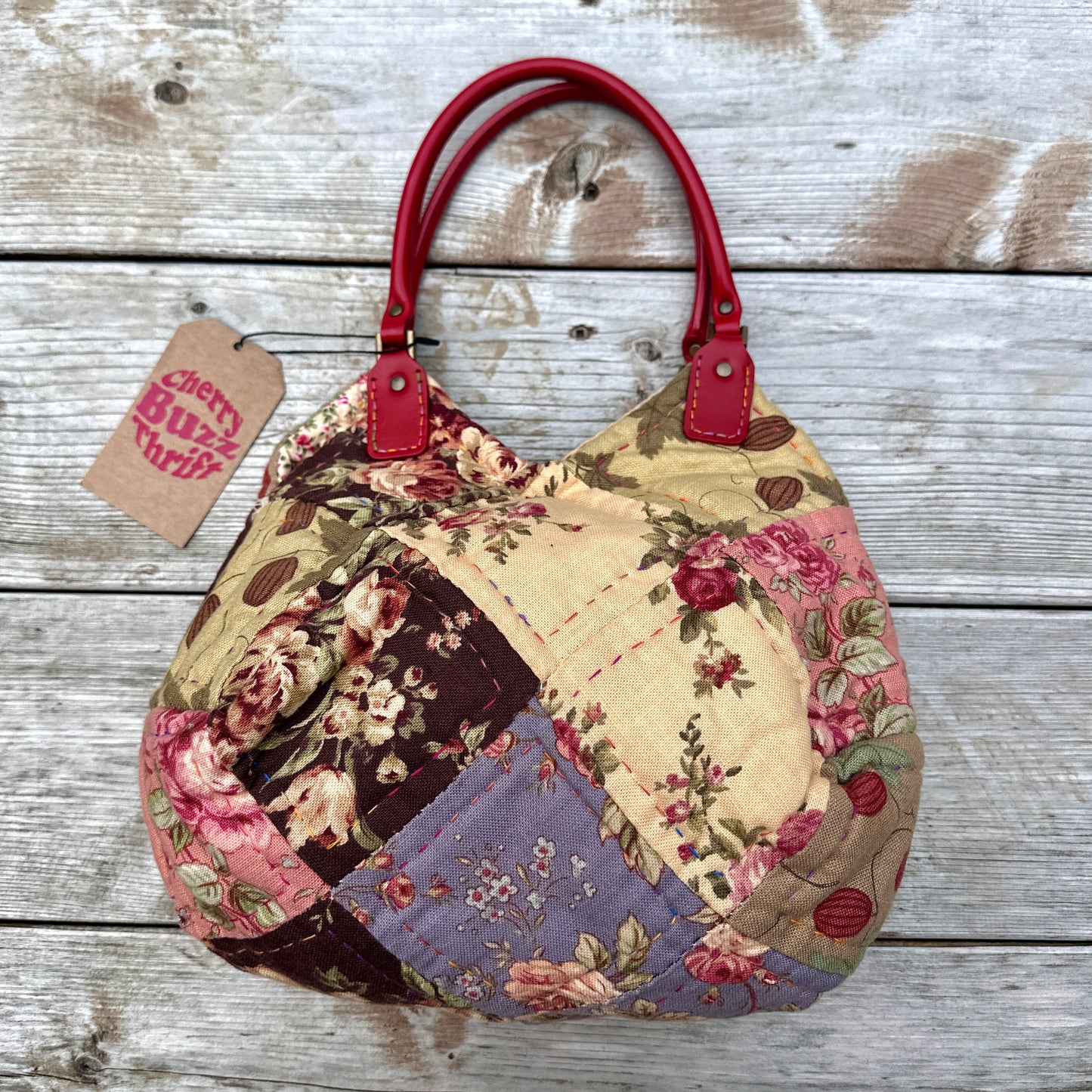 Quilted Floral Hand Bag