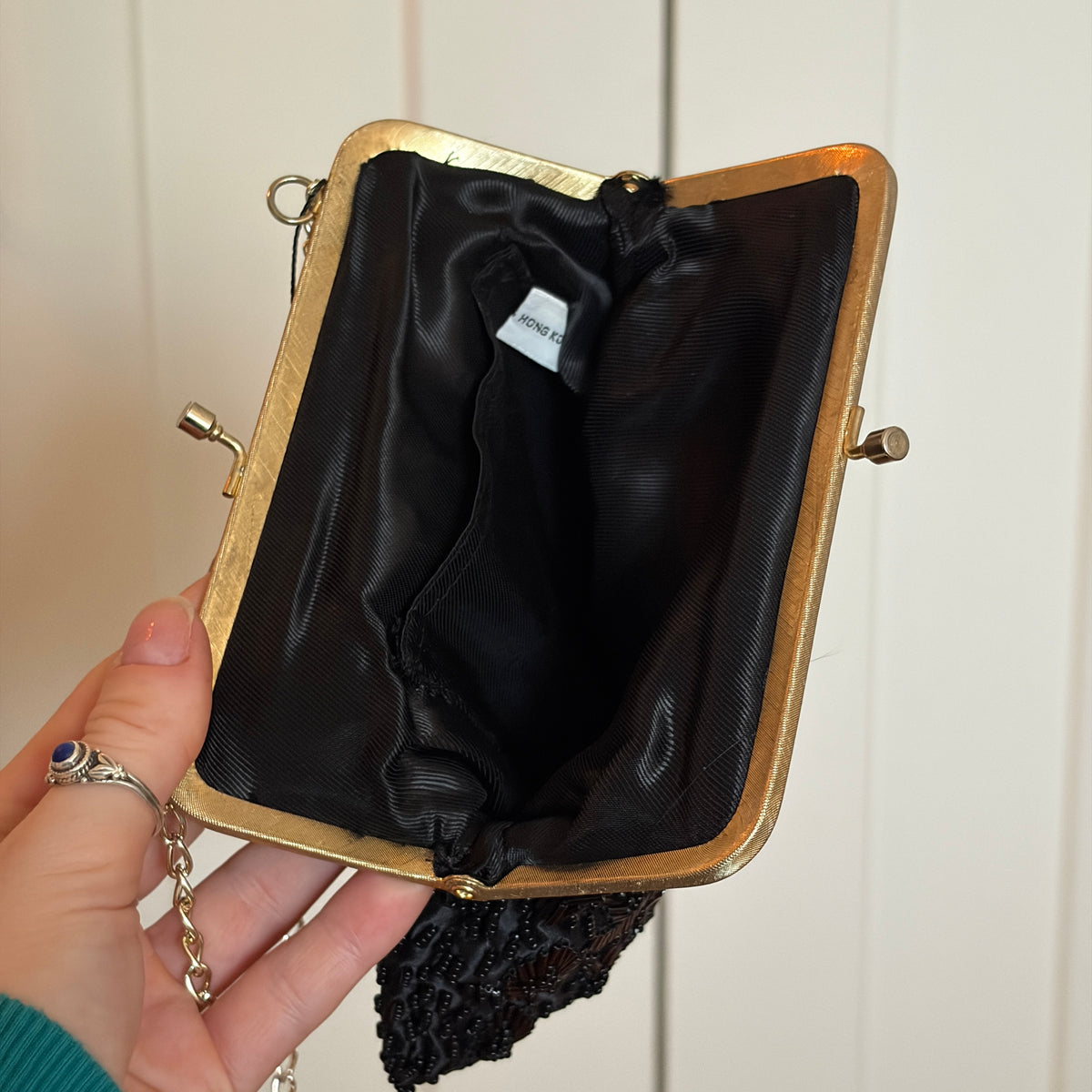Black Beaded Purse
