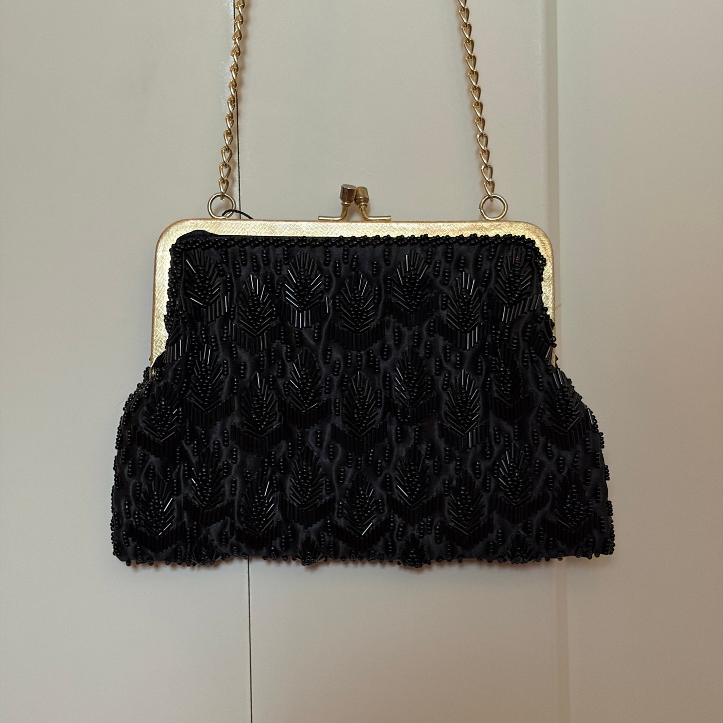 Black Beaded Purse