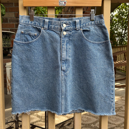 Blue Denim Mini Skirt, M